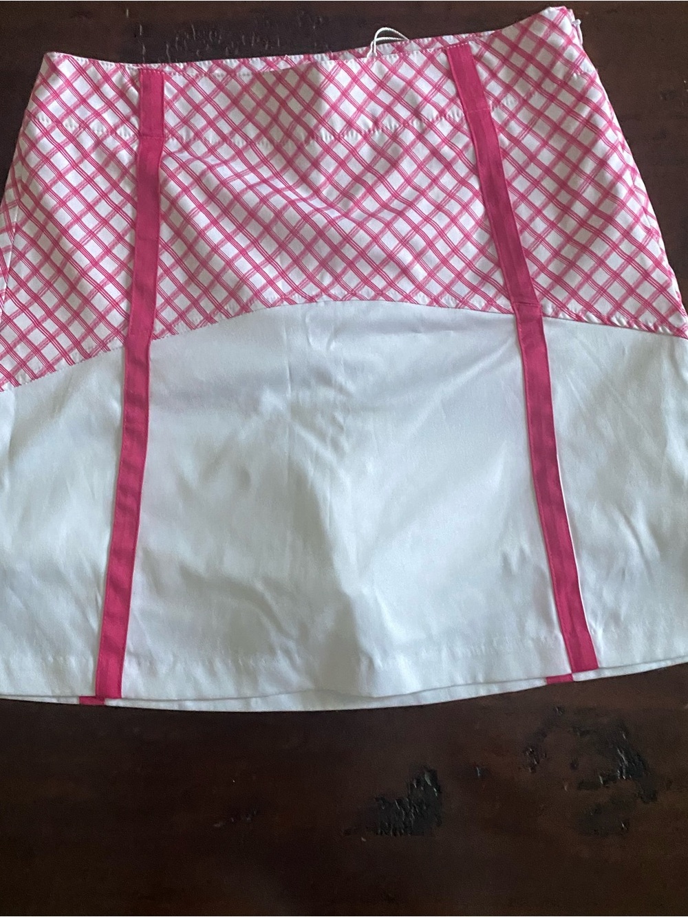 Women’s Pink & White Panel A-Line Skort NWT